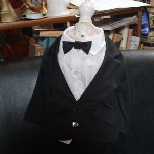 Kids Black and White Tuxedo Costume